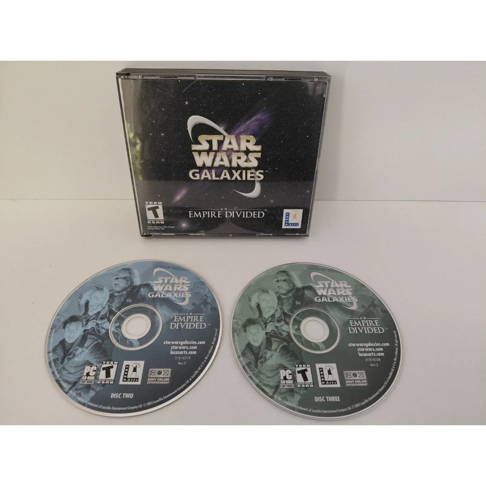Star Wars Galaxies : An Empire‎ Divided w/ Case (PC, 2003) LucasArts
